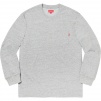 Supreme L S Pocket Tee (FW19) - Heather Grey