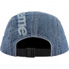 Supreme Top Logo Denim Camp Cap (FW19) - Blue