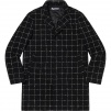 Supreme Wool Windowpane Overcoat (FW19) - Black