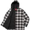 Supreme Quilted Hooded Plaid Shirt (FW19) - Black