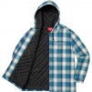 Supreme Quilted Hooded Plaid Shirt (FW19) - Blue