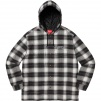 Supreme Quilted Hooded Plaid Shirt (FW19) - Black