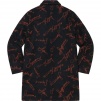 Supreme Script Logos Wool Overcoat (FW20) - Black