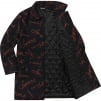 Supreme Script Logos Wool Overcoat (FW20) - Black