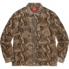 Supreme Snakeskin Corduroy Zip Up Shirt (FW20) - Tan