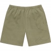 Supreme Laser Cut S Logo Sweatshort (SS21) - Light Olive