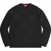 Supreme Tonal Checkerboard Small Box Sweater (SS21) - Black
