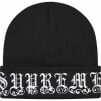Supreme Old English Rhinestone Beanie (SS21) - Black