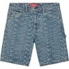 Supreme Warp Jacquard Logos Denim Painter Short (SS21) - Blue