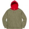 Supreme Contrast Hooded Sweatshirt (FW21) - Light Olive