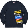 Supreme Supreme Thrasher Multi Logo L S Tee (FW21) - Navy