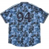 Supreme Kanji Camo Zip Up Baseball Jersey (FW21) - Blue