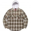 Supreme Hooded Flannel Zip Up Shirt (FW21) - Brown