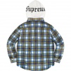 Supreme Hooded Flannel Zip Up Shirt (FW21) - Blue