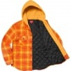 Supreme Hooded Flannel Zip Up Shirt (FW21) - Orange