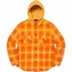 Supreme Hooded Flannel Zip Up Shirt (FW21) - Orange