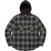 Supreme Hooded Flannel Zip Up Shirt (FW21) - Black