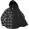 Supreme Hooded Flannel Zip Up Shirt (FW21) - Black