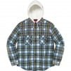 Supreme Hooded Flannel Zip Up Shirt (FW21) - Blue