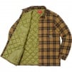 Supreme Quilted Plaid Flannel Shirt (FW21) - Olive