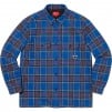 Supreme Quilted Plaid Flannel Shirt (FW21) - Dusty Royal