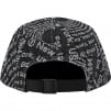 Supreme Circles Jacquard Denim Camp Cap (FW21) - Black