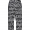 Supreme Fat Tip Jacquard Regular Jean (SS22) - Black