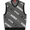 Supreme Stripe Sweater Vest (SS22) - Black