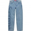 Supreme Inset Logo Jean (SS22) - Washed Blue