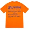 Supreme Person Tee (SS22) - Orange