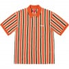 Supreme Open Knit Stripe Zip Polo (SS22) - Orange