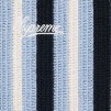 Supreme Open Knit Stripe Zip Polo (SS22) - Navy