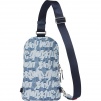 Supreme Fat Tip Jacquard Denim Sling Bag (SS22) - Blue