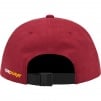 Supreme Brushed Cordura Small Box 6-Panel (FW22) - Burgundy