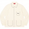 Supreme Contrast Stitch Button Up Sweater (FW22) - Natural