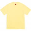 Supreme Contrast Appliqué S S Top (FW22) - Pale Yellow