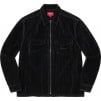 Supreme 2-Tone Corduroy Zip Up Shirt (SS23) - Black