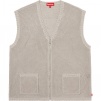 Supreme Dragon Zip Up Sweater Vest (SS23) - Stone