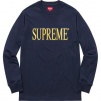 Supreme Gold Logo L S Tee (FW16)