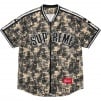 Supreme Kanji Camo Zip Up Baseball Jersey (FW21)