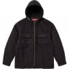 Supreme Fleece Zip Up Hooded Shirt (FW23) - Black