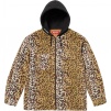 Supreme Fleece Zip Up Hooded Shirt (FW23) - Brown Leopard