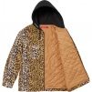 Supreme Fleece Zip Up Hooded Shirt (FW23) - Brown Leopard