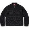 Supreme Radial Embroidered Denim Trucker Jacket (FW23) - Black