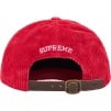 Supreme Corduroy S Logo 6-Panel (FW24) - Bright Red