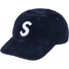 Supreme Corduroy S Logo 6-Panel (FW24) - Navy