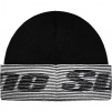 Supreme Reflective Jacquard Beanie (FW24) - Black
