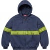 Supreme Reflective Stripe Hooded Work Jacket (FW24) - Navy