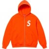 Supreme S Logo Zip Up Hooded Sweatshirt (FW24) - Bright Orange
