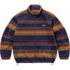 Supreme Stripe Zip Up Fleece Jacket (FW24) - Navy
